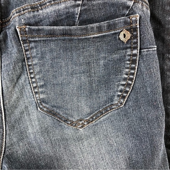 Democracy Ab Solution Medium Wash Mid Rise Skinny Jeans Shaping Contour Sz6 - Picture 6 of 14